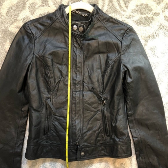 BB Dakota Black Leather Jacket - Small - Picture 4 of 8
